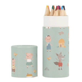 Tubo 12 lápis The Three Little Pigs